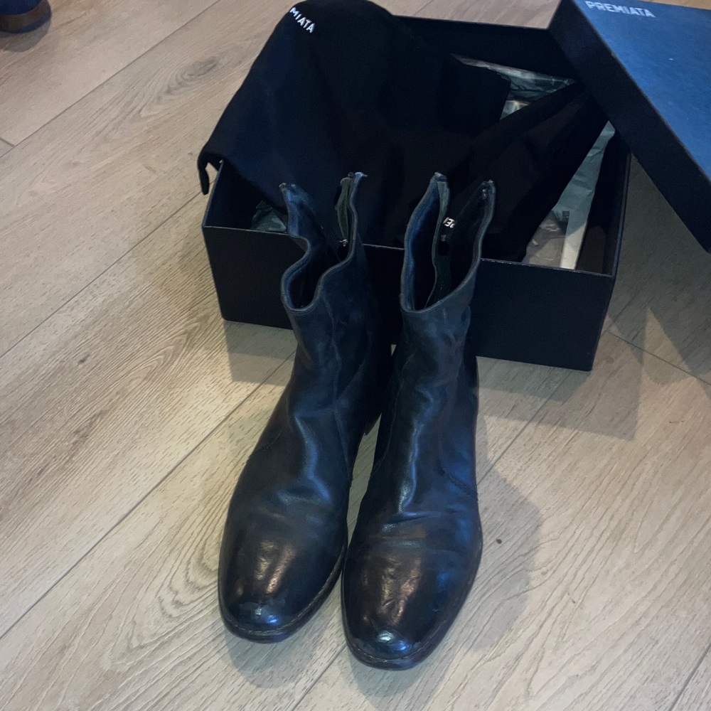 Premiata Black Leather Men's Boots